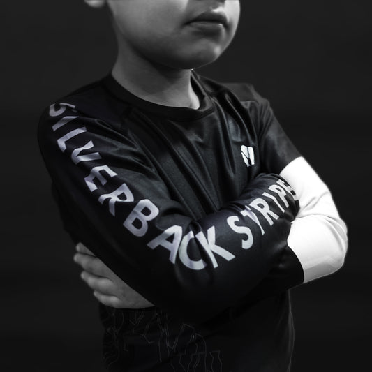 Silverback Kids Black & White Long Sleeve Rash Guard V.3