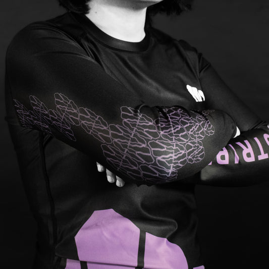 Silverback Black & Purple Long Sleeve Rash Guard V.1