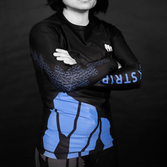 Silverback Black & Blue Long Sleeve Rash Guard V.1