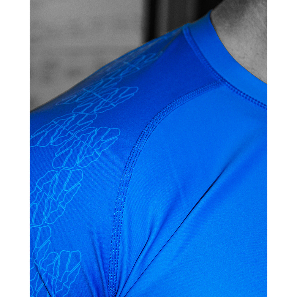 Silverback Blue Short Sleeve Rash Guard V.1